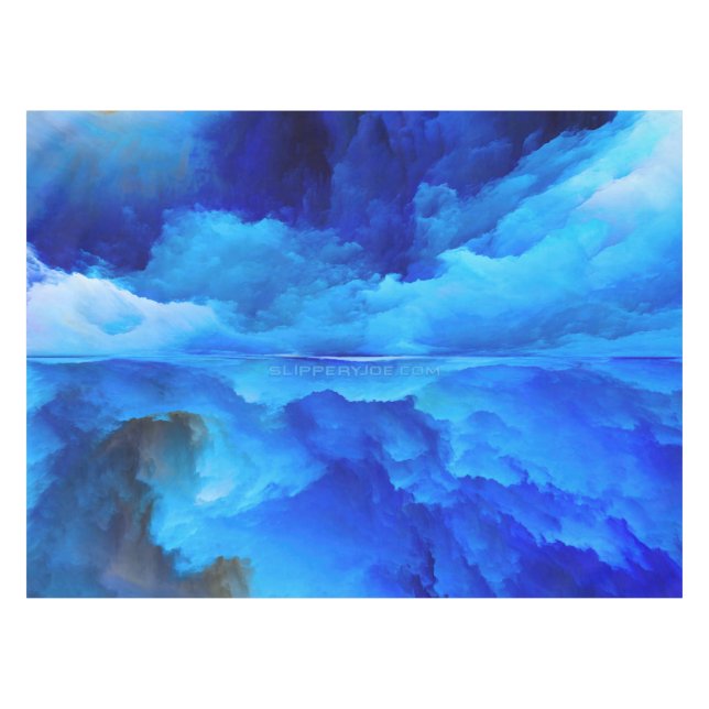 SlipperyJoe's abstraktes Cloud-Kunstwerk, farbenfr Tischdecke (Vorderseite (Horizontal))