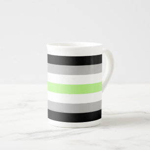 SlipperyJoe's Agender Pride Flag Gay Geschenke LGB Prozellantasse
