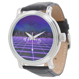 SlipperyJoe's allerlei falsche, fette 3D-Text Retr Armbanduhr