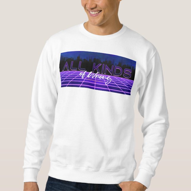 SlipperyJoe's allerlei falsche, fette 3D-Text Retr Sweatshirt (Vorderseite)