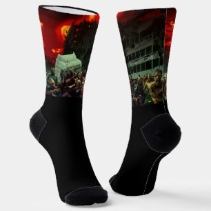 SlipperyJoe's apokalyptische Halloween-Szene große Socken