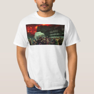 SlipperyJoe's apokalyptische Halloween-Szene große T-Shirt