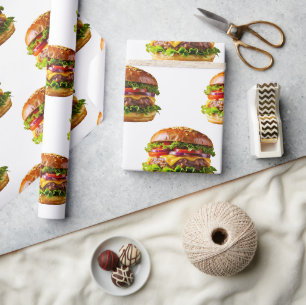 SlipperyJoe's appetitlicher Cheeseburger knusprig  Geschenkpapier