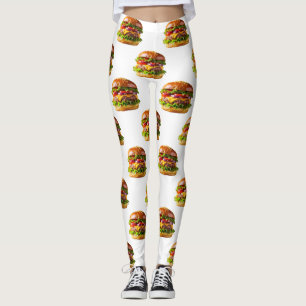 SlipperyJoe's appetitlicher Cheeseburger knusprig Leggings