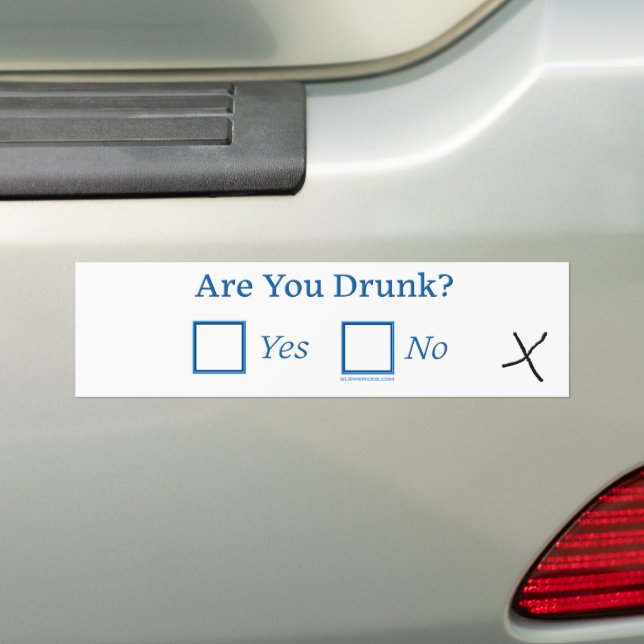 SlipperyJoe's Are You Betrunken hammered Karo Boxe Autoaufkleber (Auf Auto)