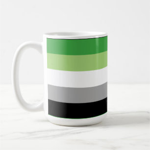 SlipperyJoe's Aromtic Pride Flag Gay Geschenke LGB Kaffeetasse