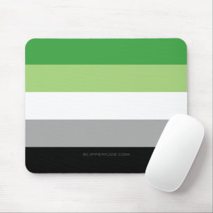 SlipperyJoe's Aromtic Pride Flag Gay Geschenke LGB Mousepad