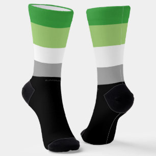 SlipperyJoe's Aromtic Pride Flag Gay Geschenke LGB Socken