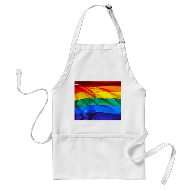 SlipperyJoe's Artistic Wave Gay Pride Flag Geschen Schürze (Vorne)