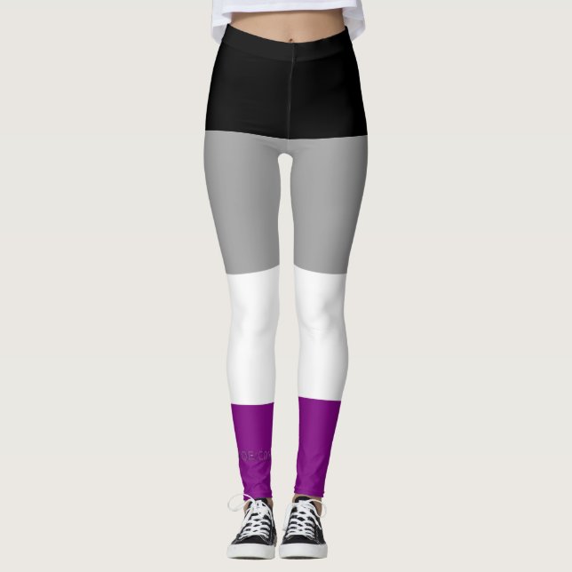 SlipperyJoe's asexual pride flag emphasizing inclu Leggings (Vorderseite)