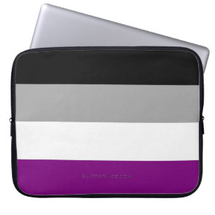 SlipperyJoe's asexuelle Stolz-Fahne betont inklusi Laptopschutzhülle