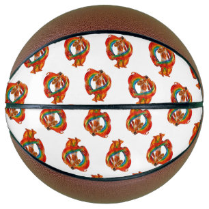 SlipperyJoe's auffallende moderne Pride-themed mas Basketball