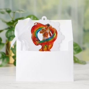 SlipperyJoe's auffallende moderne Pride-themed mas Ornament Karte