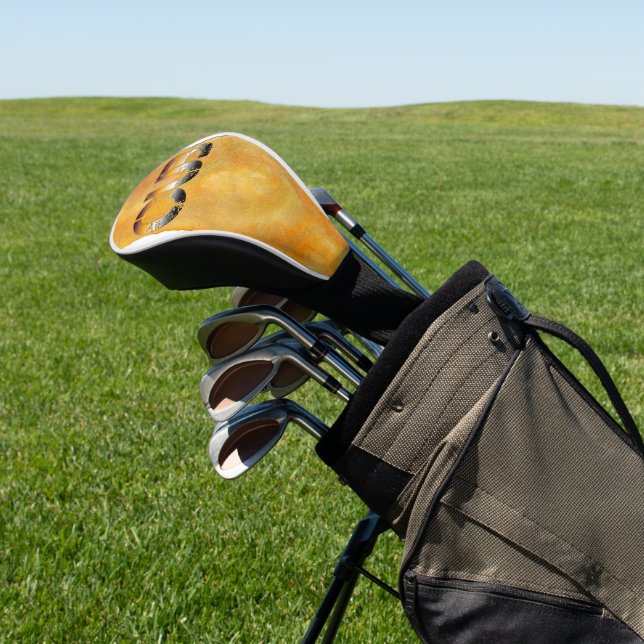 SlipperyJoe's Bärenbär Orangenbraun pro Golf Headcover (In SItu)