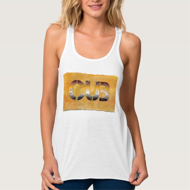 SlipperyJoe's Bärenbär Orangenbraun pro Tank Top (Vorderseite)