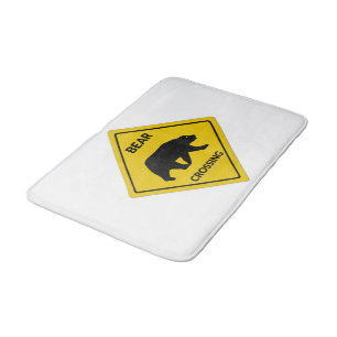 SlipperyJoe's Bärenkreuzschild trägt Silhouette w Badematte