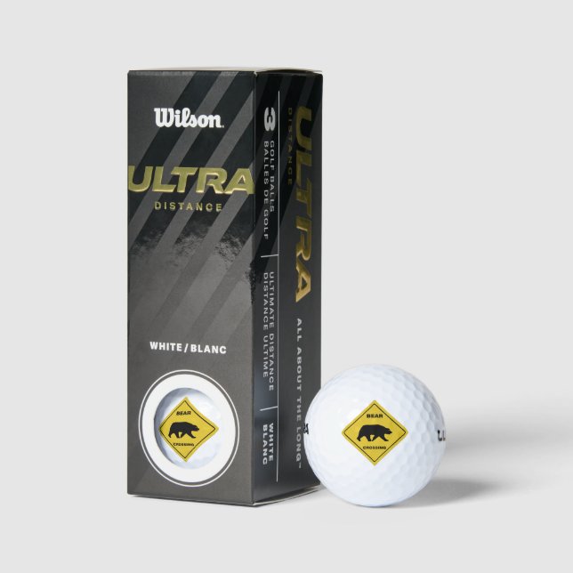 SlipperyJoe's Bärenkreuzschild trägt Silhouette w Golfball (Verpackungen)