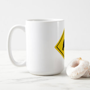 SlipperyJoe's Bärenkreuzschild trägt Silhouette w Kaffeetasse