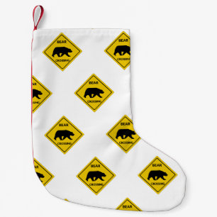 SlipperyJoe's Bärenkreuzschild trägt Silhouette w Kleiner Weihnachtsstrumpf