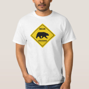 SlipperyJoe's Bärenkreuzschild trägt Silhouette w T-Shirt
