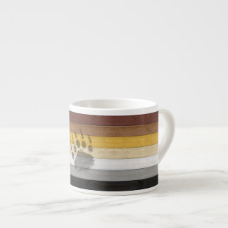SlipperyJoe's Bärenpride-Fahne Holzbodenstruktur Espressotasse