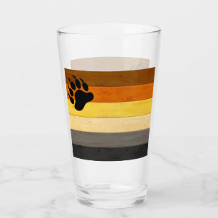 SlipperyJoe's Bärenpride-Fahne Holzbodenstruktur Glas