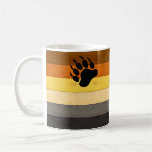 SlipperyJoe's Bärenpride-Fahne Holzbodenstruktur Kaffeetasse