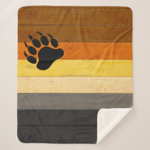 SlipperyJoe's Bärenpride-Fahne Holzbodenstruktur Sherpadecke