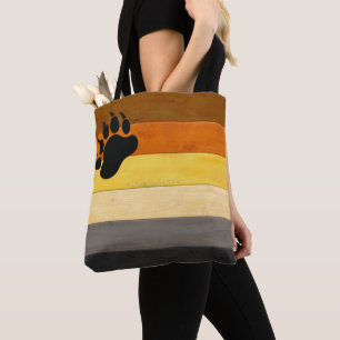 SlipperyJoe's Bärenpride-Fahne Holzbodenstruktur Tasche