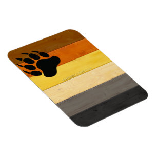 SlipperyJoe's Bärenpride-Flagge Holzbruderschaft f Magnet