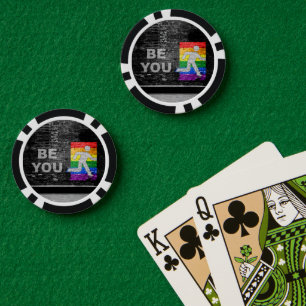 SlipperyJoe's Be You Black Backstein Wand Spazierf Pokerchips