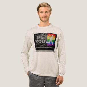 SlipperyJoe's Be You Black Backstein Wand Spazierf Tri-Blend Shirt