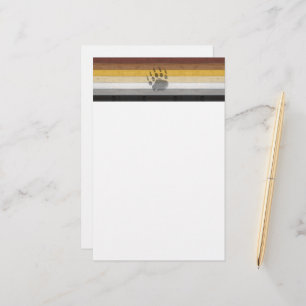 SlipperyJoe's Bear Pride Flag Holzboden Textur Briefpapier