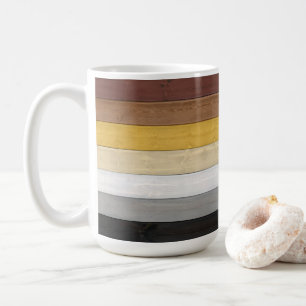 SlipperyJoe's Bear Pride Flag Holzboden Textur Kaffeetasse