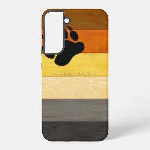SlipperyJoe's Bear Pride Flag Holzboden Textur Samsung Galaxy Hülle