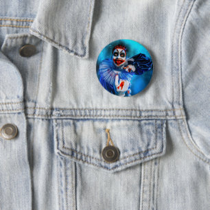 SlipperyJoe's bedrohlicher Clown Happy Halloween R Button