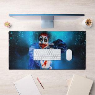 SlipperyJoe's bedrohlicher Clown Happy Halloween R Schreibtischunterlage