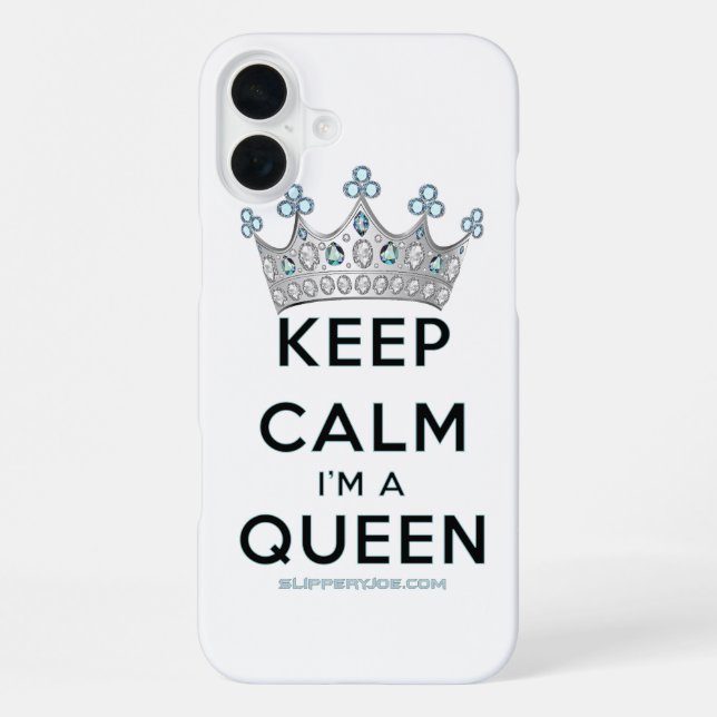 SlipperyJoe's Behalt Calm Queen königlich sehenswe iPhone 16 Plus Hülle (Rückseite)