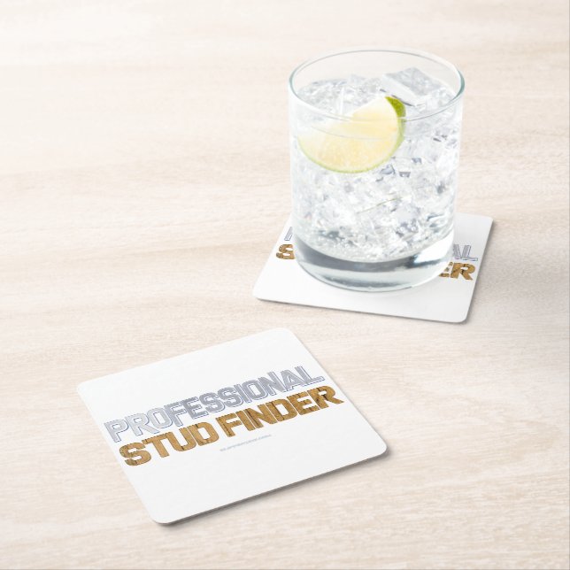 SlipperyJoe's Beruflicher Stud Finder Holz 3-D. Rechteckiger Pappuntersetzer (Vor Ort)