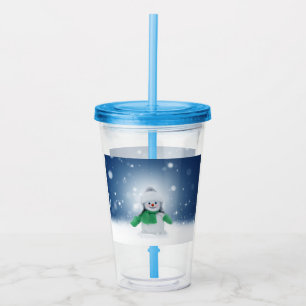 SlipperyJoe's bezaubernder Weihnachts-Schneemann-C Acryltrinkbecher
