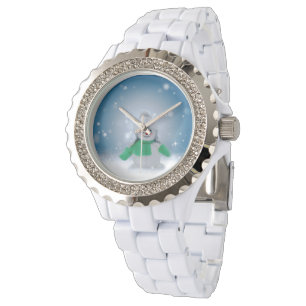 SlipperyJoe's bezaubernder Weihnachts-Schneemann-C Armbanduhr