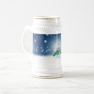 SlipperyJoe's bezaubernder Weihnachts-Schneemann-C Bierglas