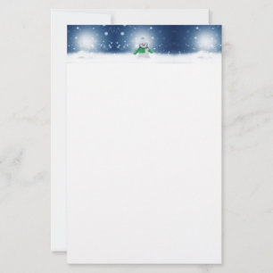 SlipperyJoe's bezaubernder Weihnachts-Schneemann-C Briefpapier