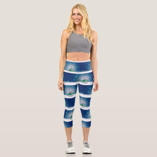 SlipperyJoe's bezaubernder Weihnachts-Schneemann-C Capri Leggings
