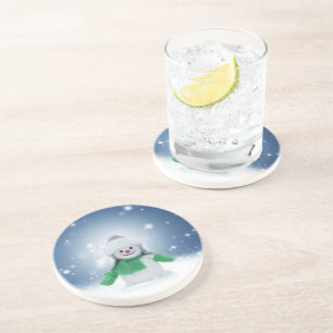 SlipperyJoe's bezaubernder Weihnachts-Schneemann-C Getränkeuntersetzer