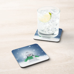 SlipperyJoe's bezaubernder Weihnachts-Schneemann-C Getränkeuntersetzer