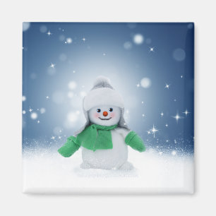 SlipperyJoe's bezaubernder Weihnachts-Schneemann-C Magnet