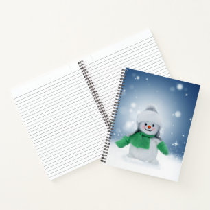 SlipperyJoe's bezaubernder Weihnachts-Schneemann-C Notizbuch