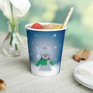 SlipperyJoe's bezaubernder Weihnachts-Schneemann-C Pappbecher