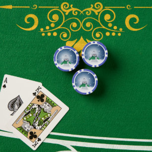 SlipperyJoe's bezaubernder Weihnachts-Schneemann-C Pokerchips